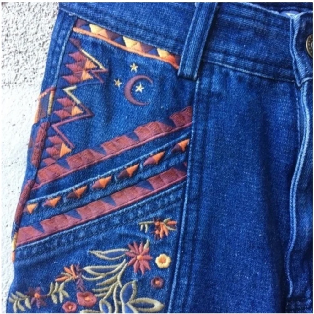 Spell And The Gypsy Collective X Free People Wanderlust Embroidered Jeans NWT - Picture 8 of 14